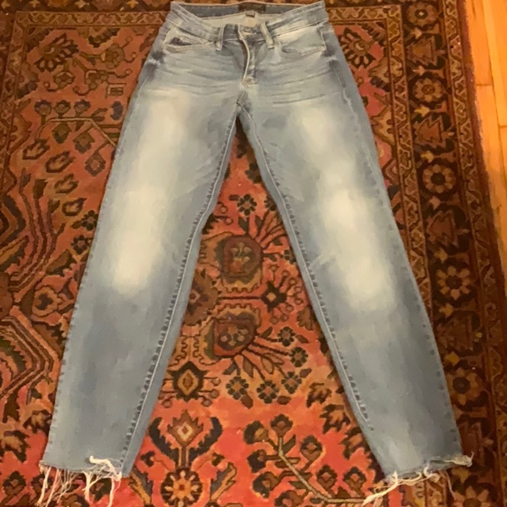 Judy Blue Boyfriend Fit Jeans with raw hem